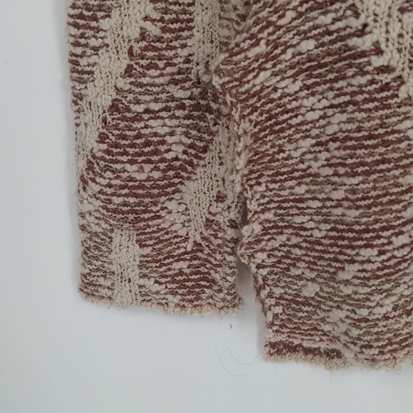 Knox Rose Ombre Cream Tan Rose Striped Knit Scoop Neck Side Slit‎ Sweater Small - Picture 10 of 13